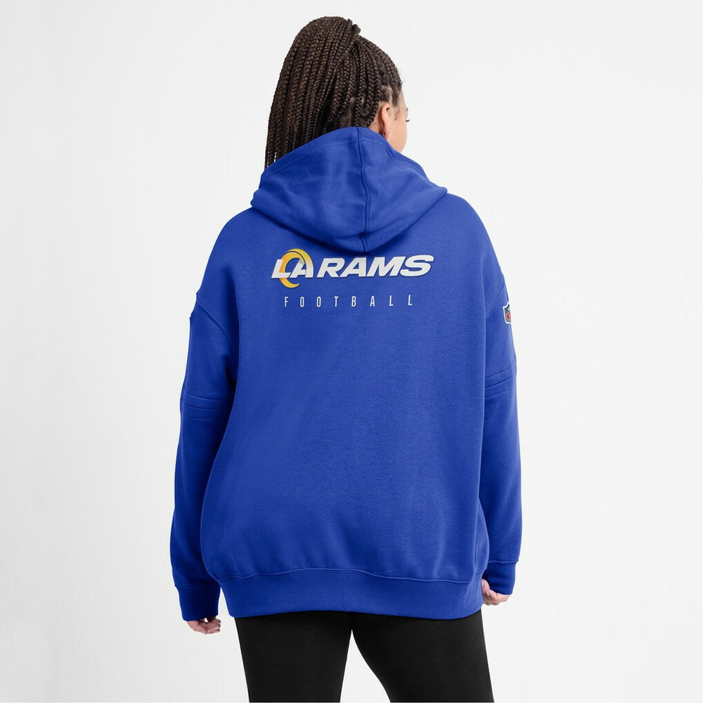 Los Angeles Rams Women's 2023 Sideline Club Fleece Pullover Hoodie - Royal for sale