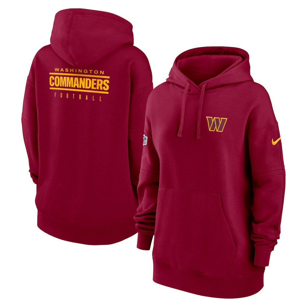 Washington Commanders Women's 2023 Sideline Club Fleece Pullover Hoodie - Burgundy discount