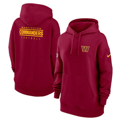 Washington Commanders Women's 2023 Sideline Club Fleece Pullover Hoodie - Burgundy discount