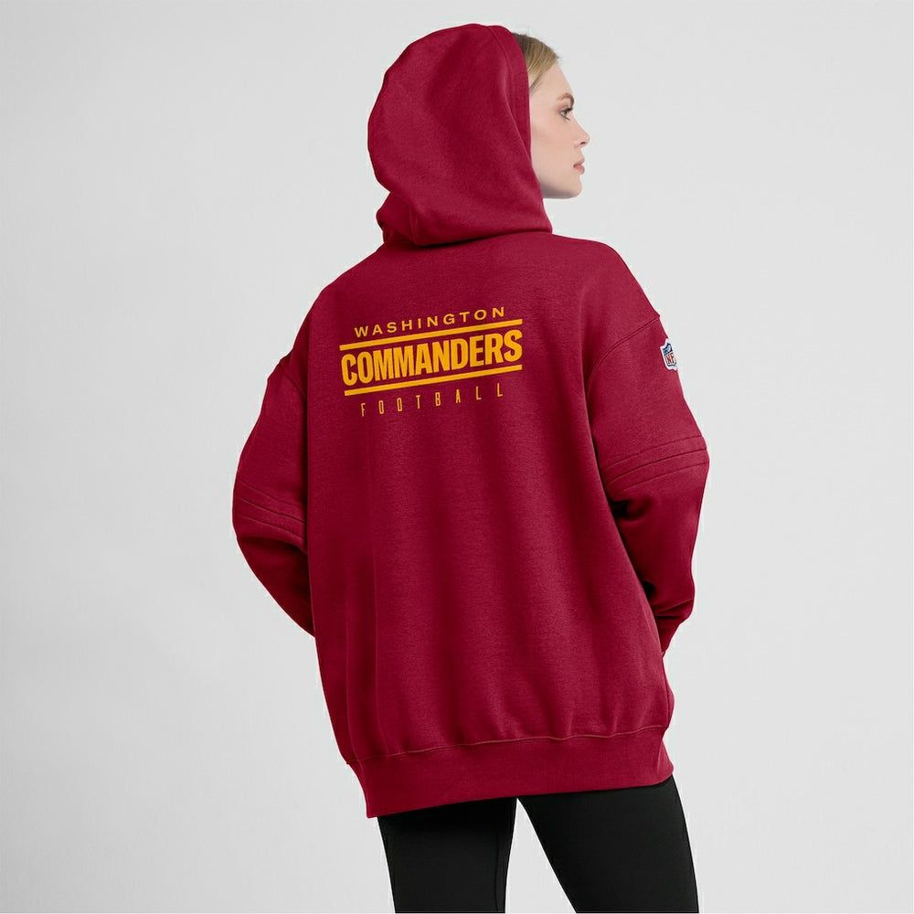Washington Commanders Women's 2023 Sideline Club Fleece Pullover Hoodie - Burgundy discount
