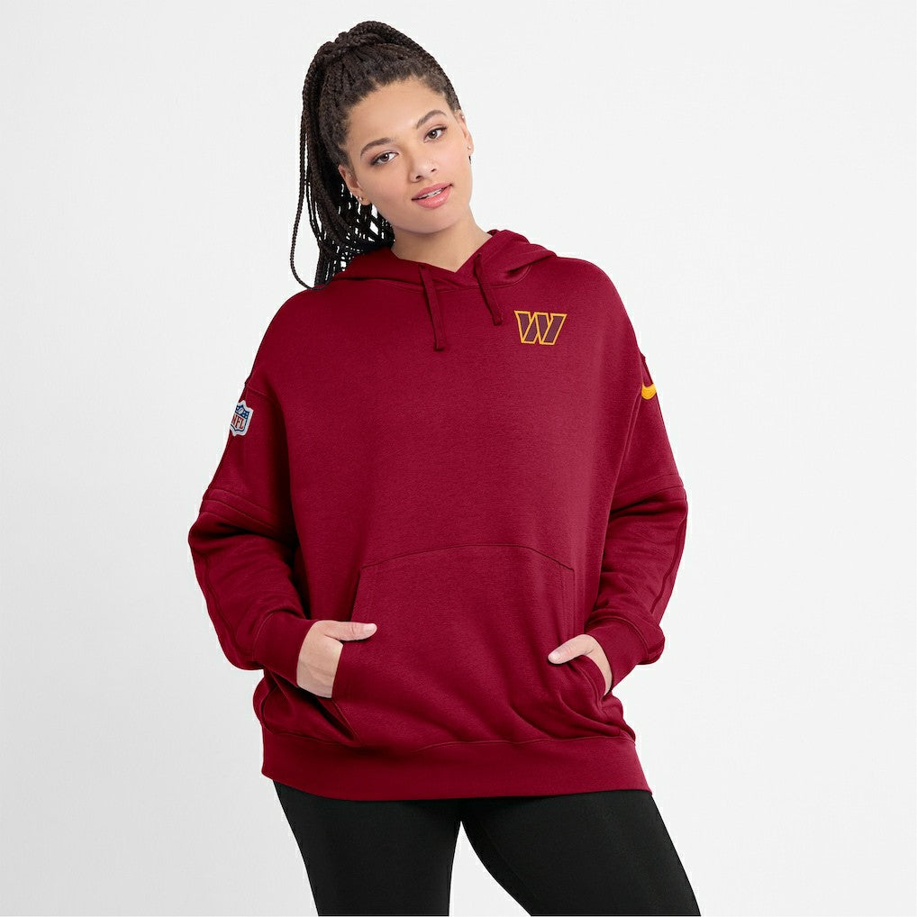 Washington Commanders Women's 2023 Sideline Club Fleece Pullover Hoodie - Burgundy discount