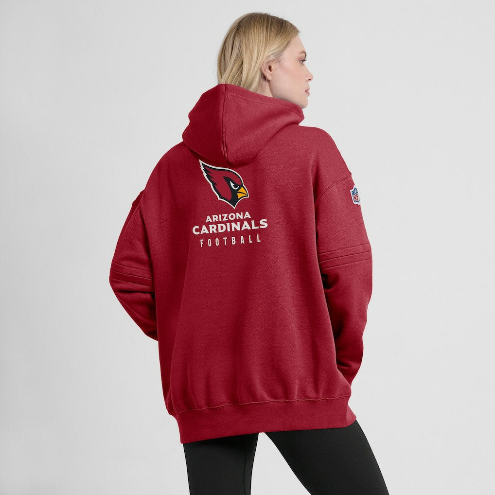 Arizona Cardinals Women's 2023 Sideline Club Fleece Pullover Hoodie - Cardinal online
