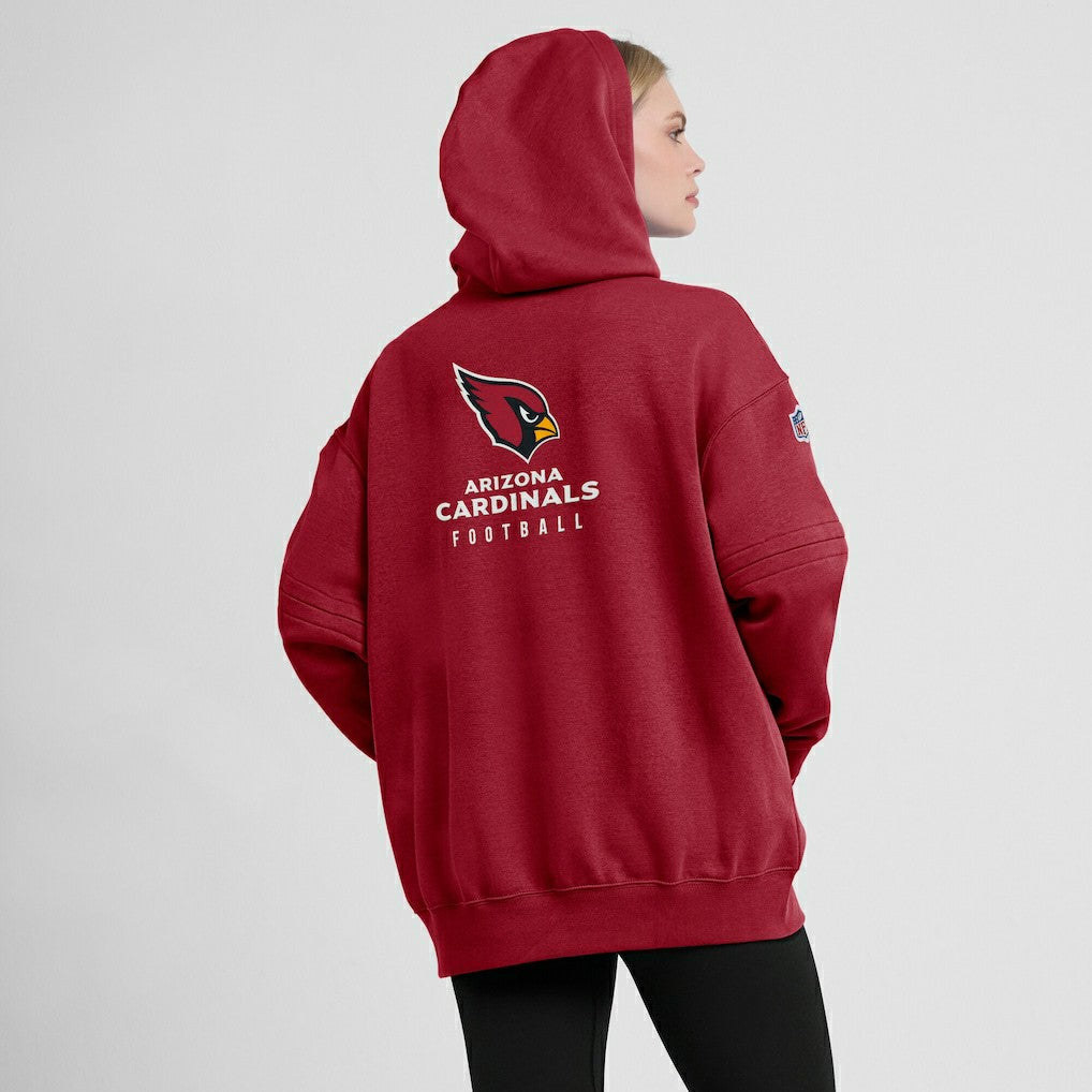 Arizona Cardinals Women's 2023 Sideline Club Fleece Pullover Hoodie - Cardinal online