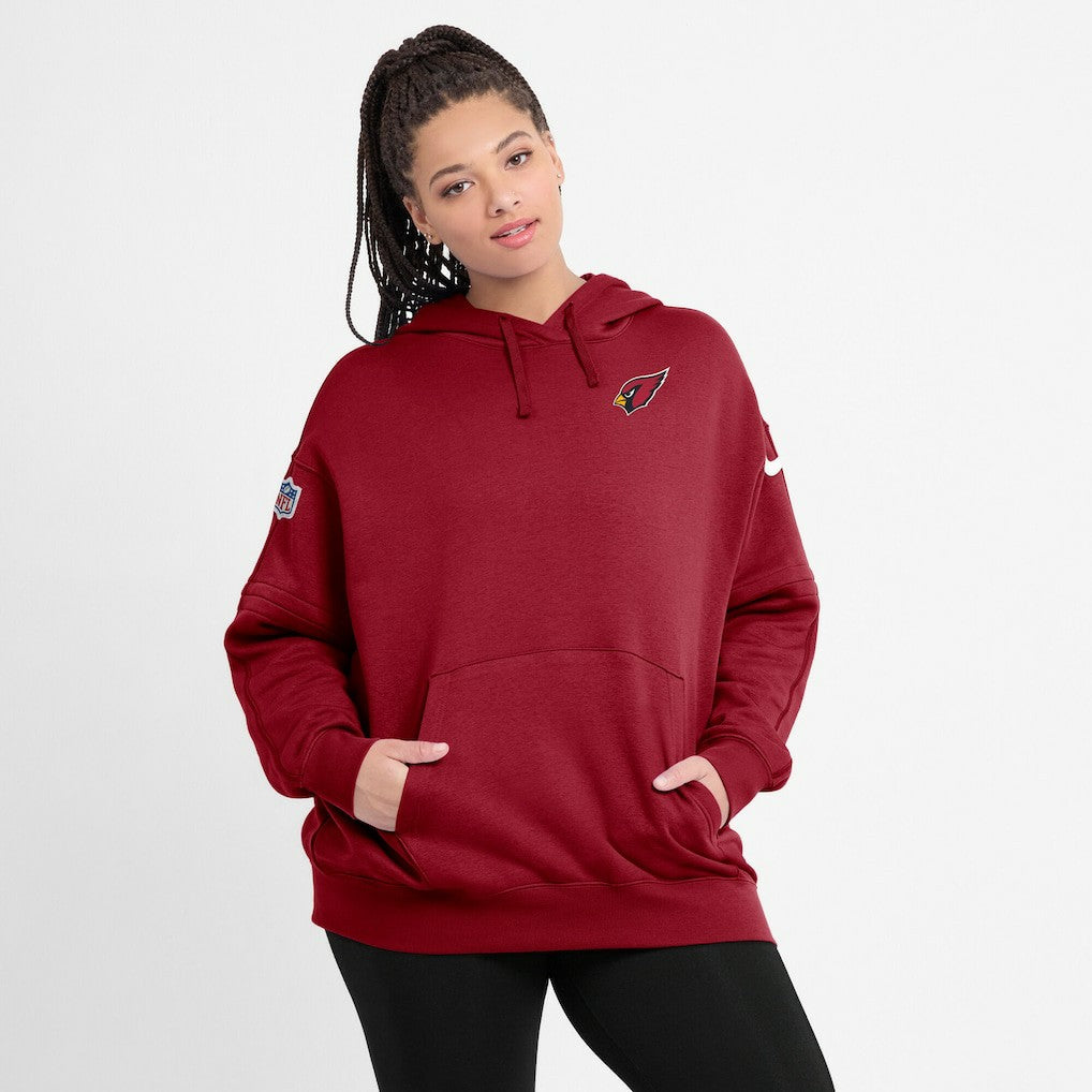 Arizona Cardinals Women's 2023 Sideline Club Fleece Pullover Hoodie - Cardinal online