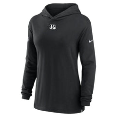 Cincinnati Bengals Women's Sideline Performance Long Sleeve Hoodie T-Shirt - Black sale
