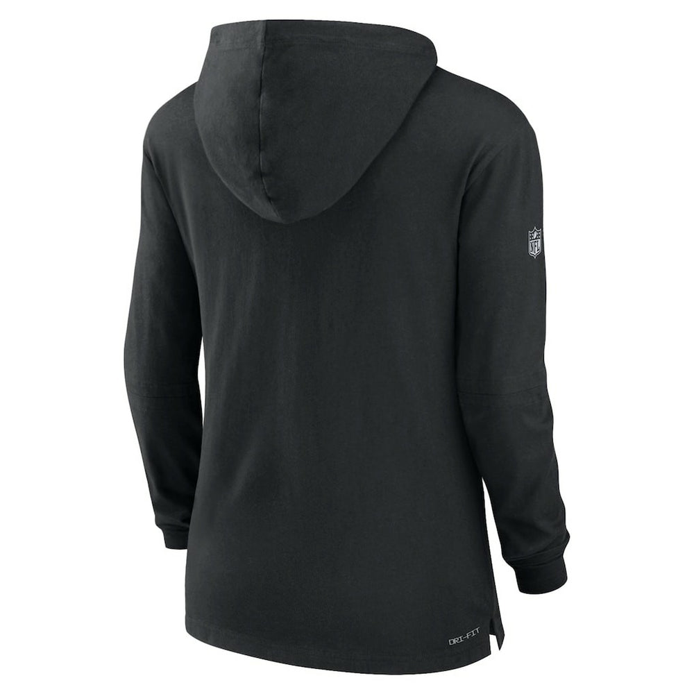 Cincinnati Bengals Women's Sideline Performance Long Sleeve Hoodie T-Shirt - Black sale