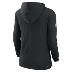 Cincinnati Bengals Women's Sideline Performance Long Sleeve Hoodie T-Shirt - Black sale