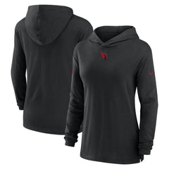 Arizona Cardinals Women's Sideline Performance Long Sleeve Hoodie T-Shirt - Black online