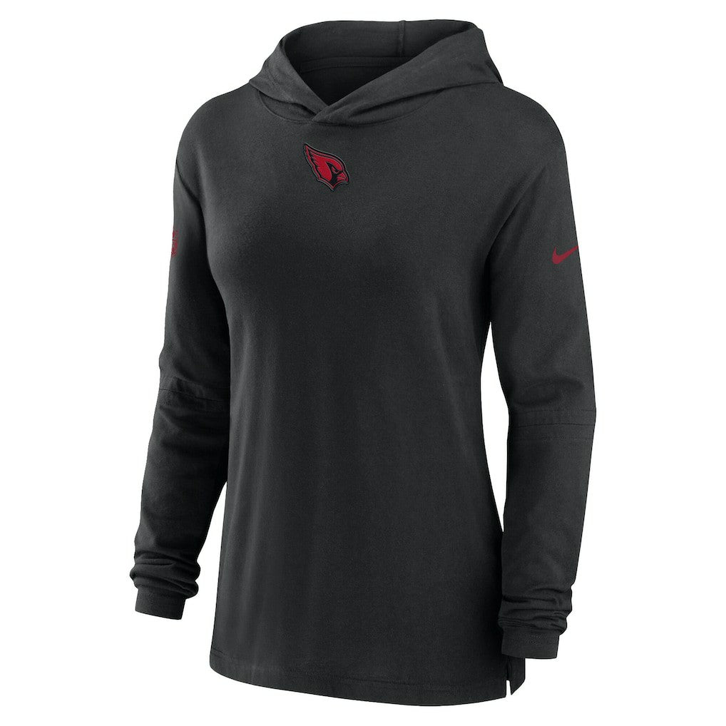 Arizona Cardinals Women's Sideline Performance Long Sleeve Hoodie T-Shirt - Black online
