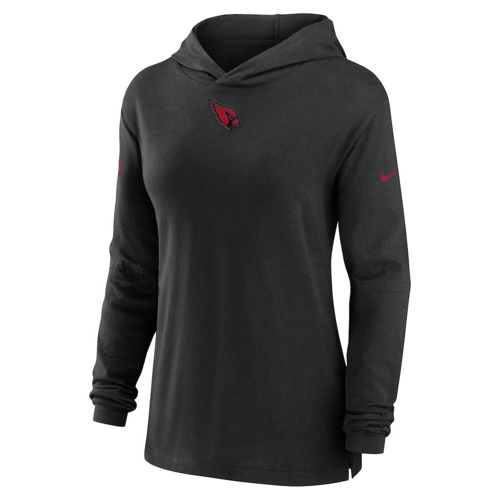 Arizona Cardinals Women's Sideline Performance Long Sleeve Hoodie T-Shirt - Black online