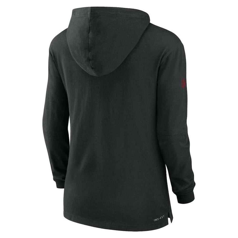 Arizona Cardinals Women's Sideline Performance Long Sleeve Hoodie T-Shirt - Black online
