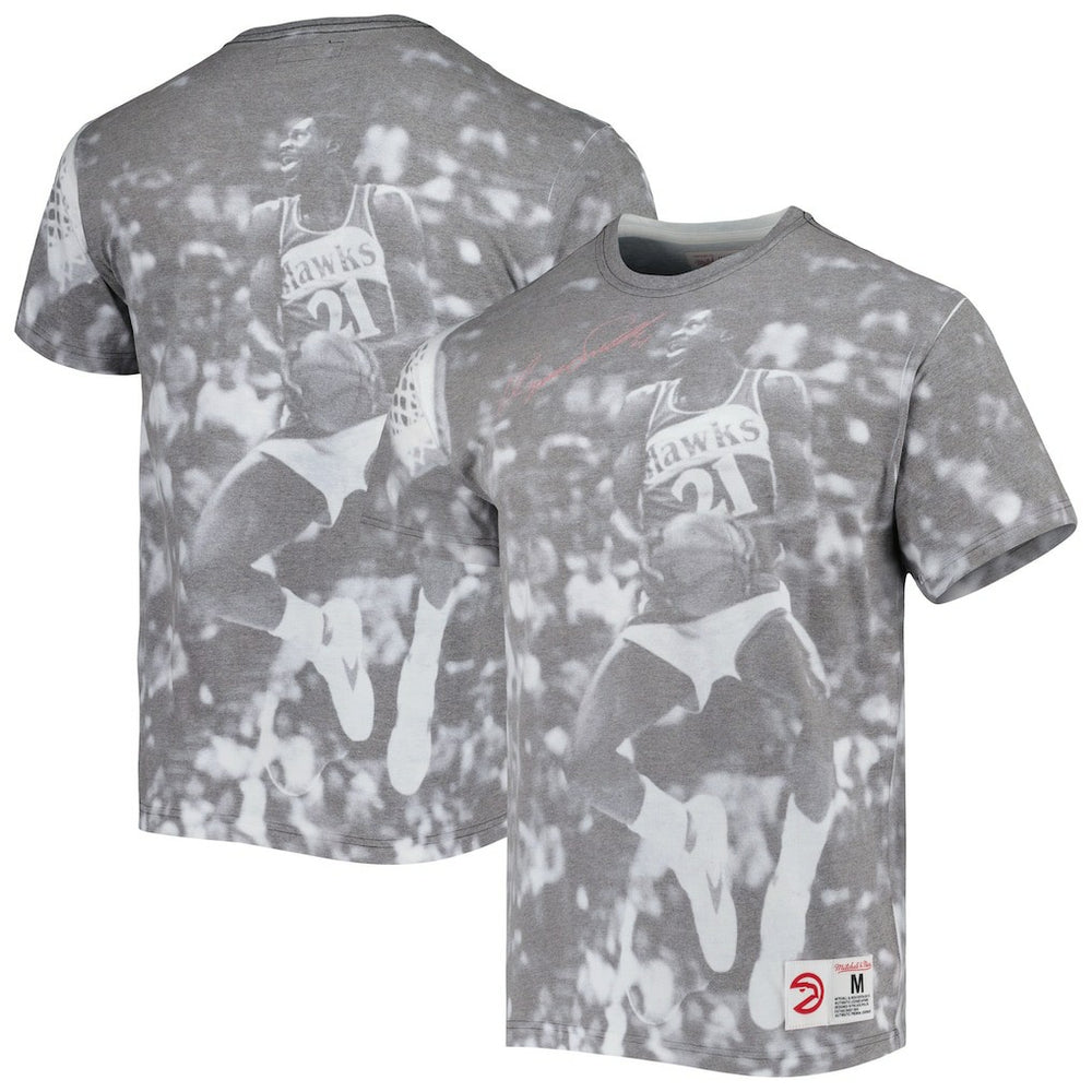 Dominique Wilkins Atlanta Hawks Above The Rim T-Shirt - Heather Gray sale