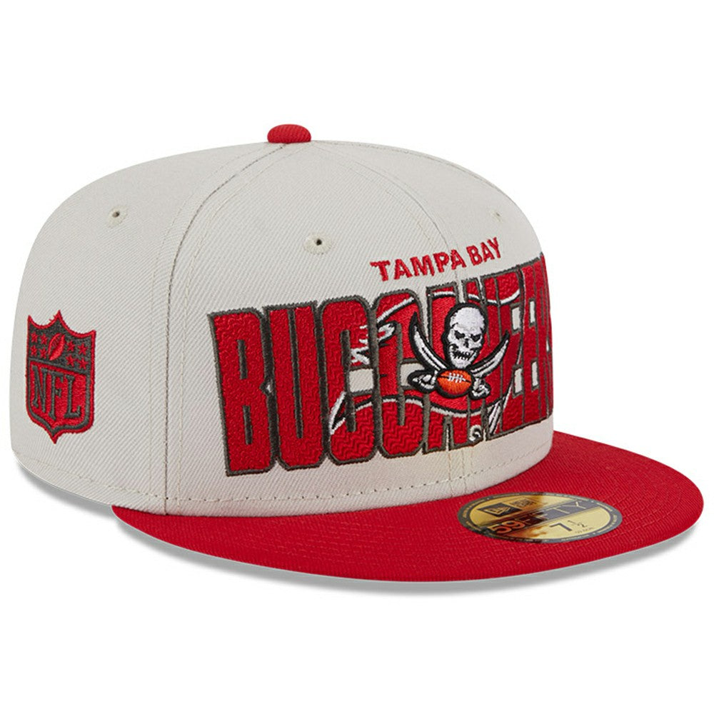 Tampa Bay Buccaneers New Era 2023 NFL Draft On Stage 59FIFTY Fitted Hat - Stone/Red online