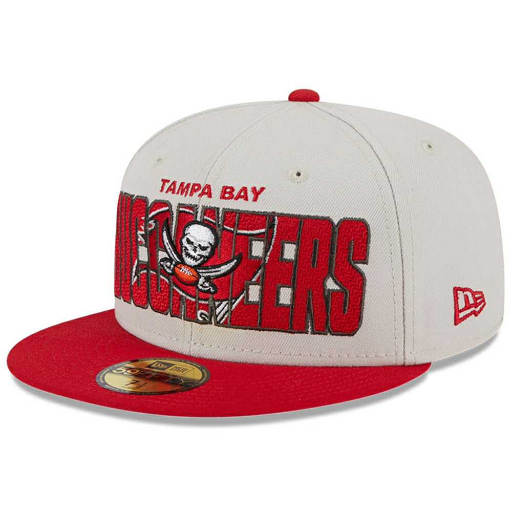 Tampa Bay Buccaneers New Era 2023 NFL Draft On Stage 59FIFTY Fitted Hat - Stone/Red online