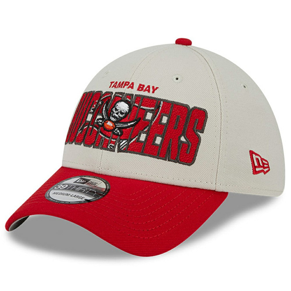 Tampa Bay Buccaneers New Era 2023 NFL Draft 39THIRTY Flex Hat - Stone/Red discount