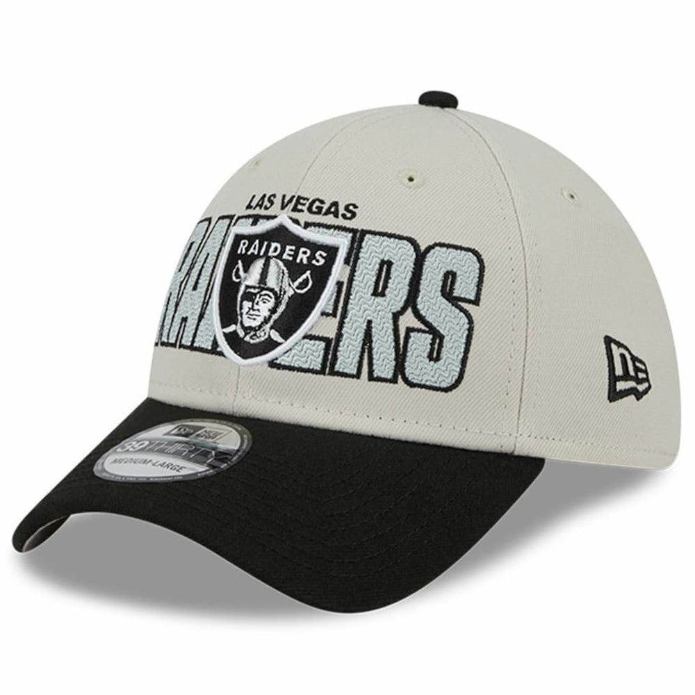 Las Vegas Raiders New Era 2023 NFL Draft 39THIRTY Flex Hat - Stone/Black on sale