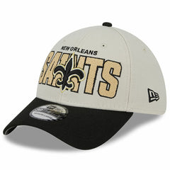 New Orleans Saints New Era 2023 NFL Draft 39THIRTY Flex Hat - Stone/Black sale