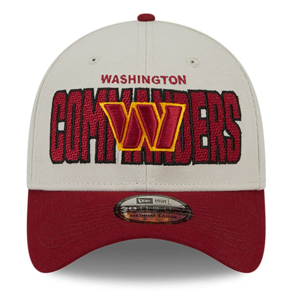 Washington Commanders New Era 2023 NFL Draft 39THIRTY Flex Hat - Stone/Burgundy outlet