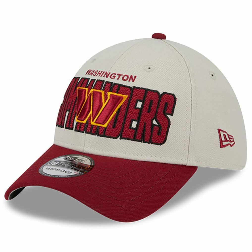 Washington Commanders New Era 2023 NFL Draft 39THIRTY Flex Hat - Stone/Burgundy outlet