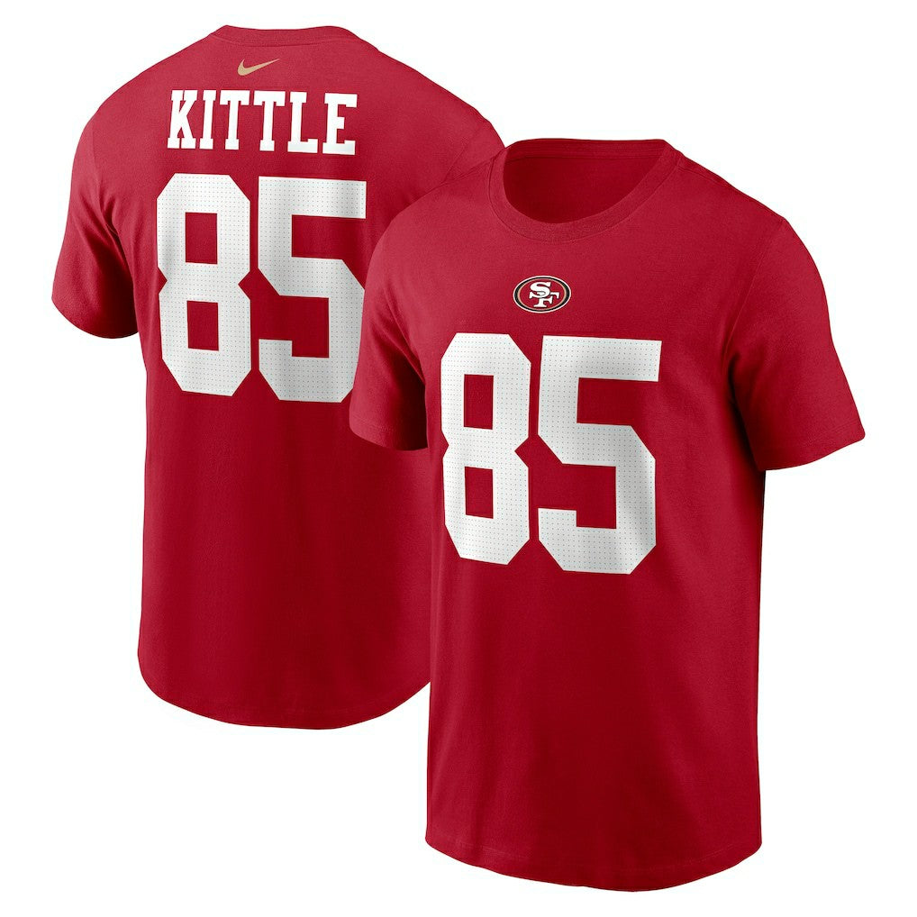 George Kittle San Francisco 49ers Player Name & Number T-Shirt - Scarlet online