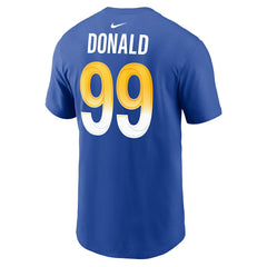 Aaron Donald Los Angeles Rams Player Name & Number T-Shirt - Royal cheap