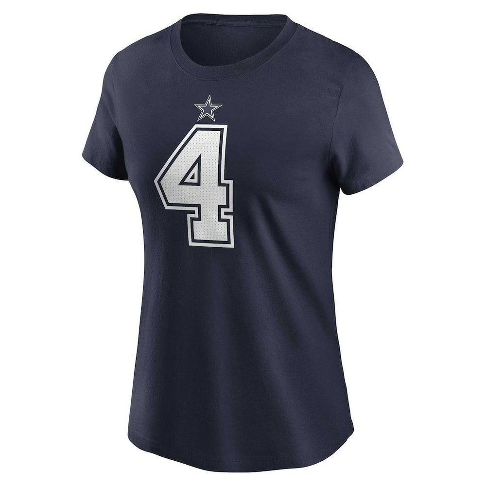 Dak Prescott Dallas Cowboys Women's Player Name & Number T-Shirt - Navy on sale