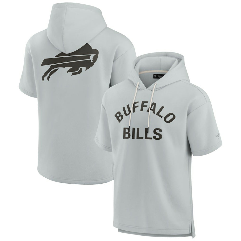 Buffalo Bills Unisex Elements Super Soft Fleece Short Sleeve Pullover Hoodie - Gray on sale