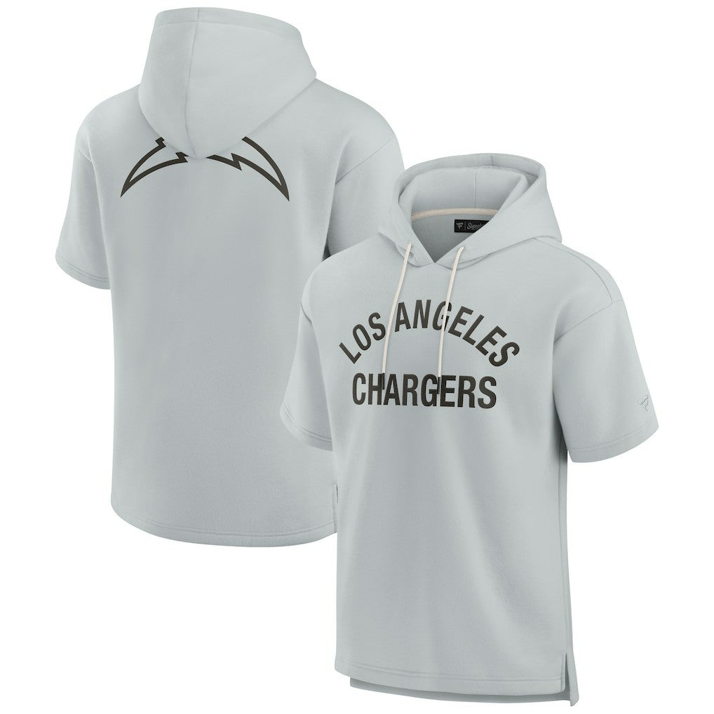 Los Angeles Chargers Unisex Elements Super Soft Fleece Short Sleeve Pullover Hoodie - Gray outlet