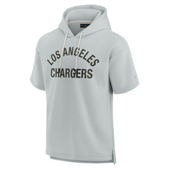 Los Angeles Chargers Unisex Elements Super Soft Fleece Short Sleeve Pullover Hoodie - Gray outlet