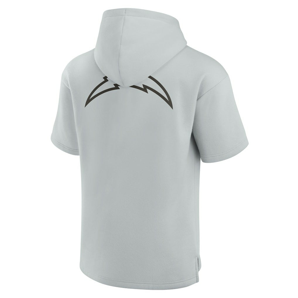 Los Angeles Chargers Unisex Elements Super Soft Fleece Short Sleeve Pullover Hoodie - Gray outlet