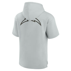 Los Angeles Chargers Unisex Elements Super Soft Fleece Short Sleeve Pullover Hoodie - Gray outlet