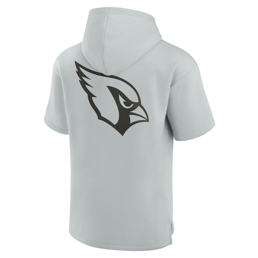 Arizona Cardinals Unisex Elements Super Soft Fleece Short Sleeve Pullover Hoodie - Gray on sale