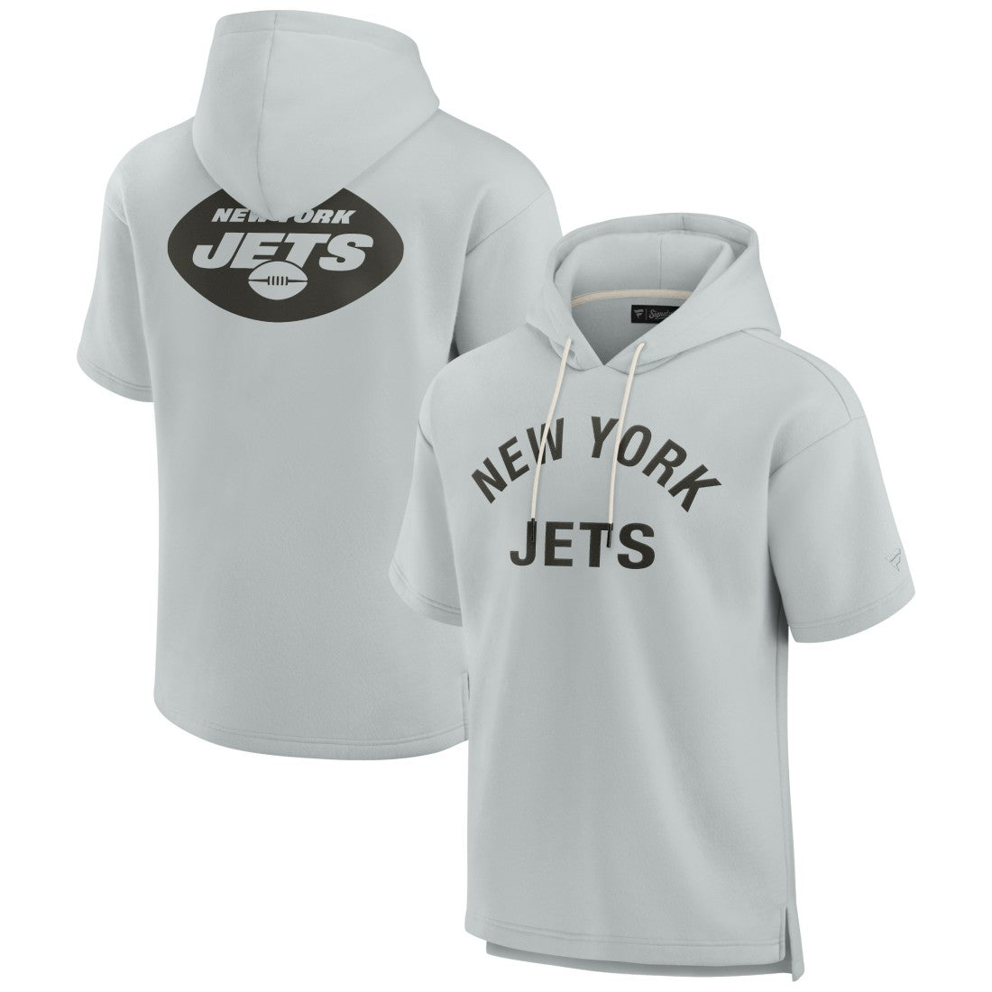 New York Jets Unisex Elements Super Soft Fleece Short Sleeve Pullover Hoodie - Gray online