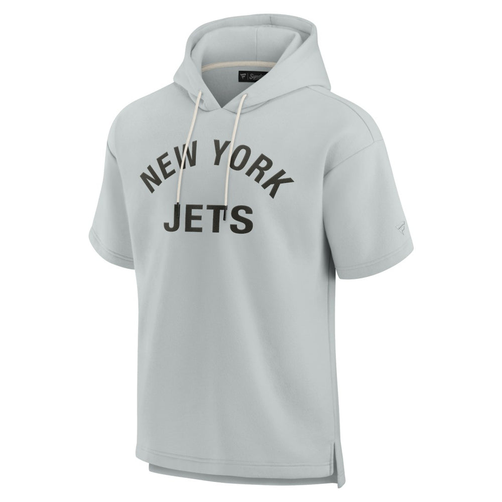 New York Jets Unisex Elements Super Soft Fleece Short Sleeve Pullover Hoodie - Gray online