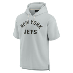 New York Jets Unisex Elements Super Soft Fleece Short Sleeve Pullover Hoodie - Gray online