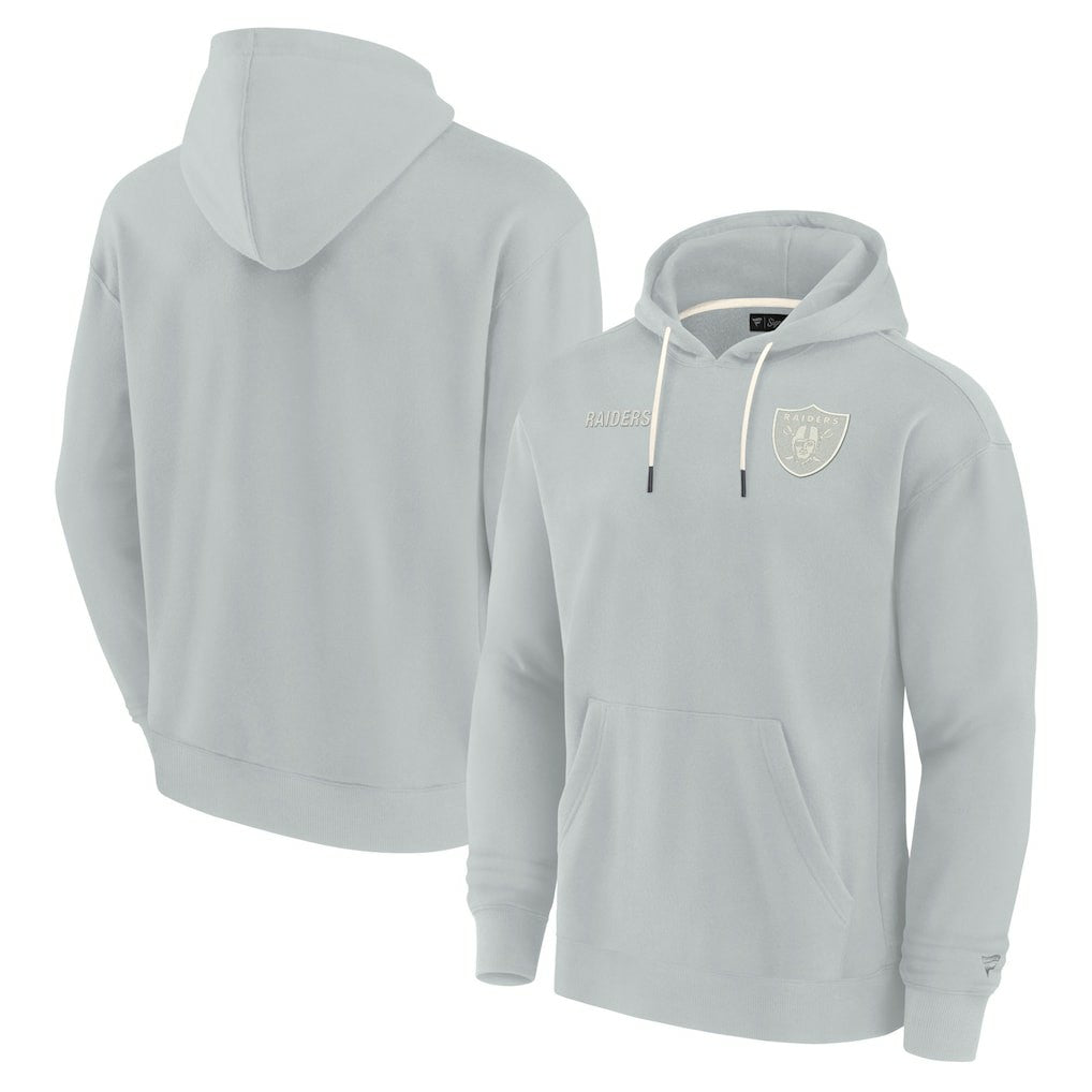 Las Vegas Raiders Unisex Elements Super Soft Fleece Pullover Hoodie - Gray cheap