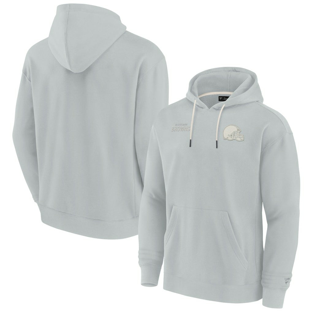 Cleveland Browns Unisex Elements Super Soft Fleece Pullover Hoodie - Gray cheap