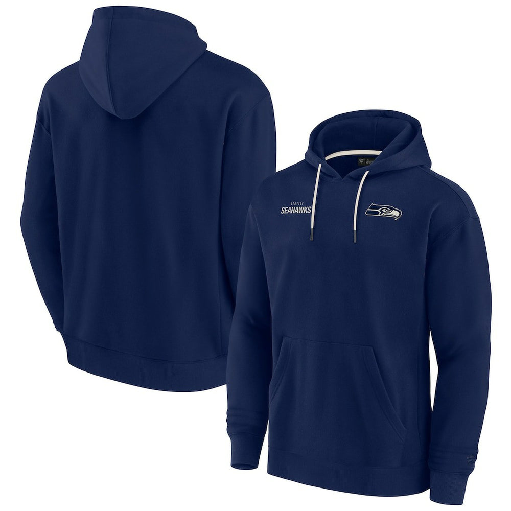 Seattle Seahawks Unisex Elements Super Soft Fleece Pullover Hoodie - College Navy cheap