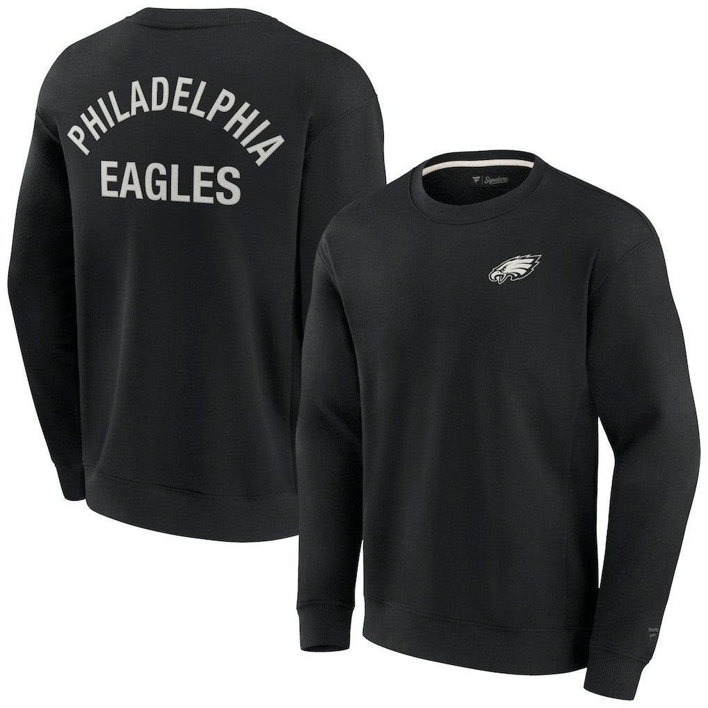 Philadelphia Eagles Unisex Elements Super Soft Pullover Sweatshirt - Black discount