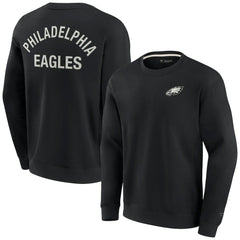 Philadelphia Eagles Unisex Elements Super Soft Pullover Sweatshirt - Black discount