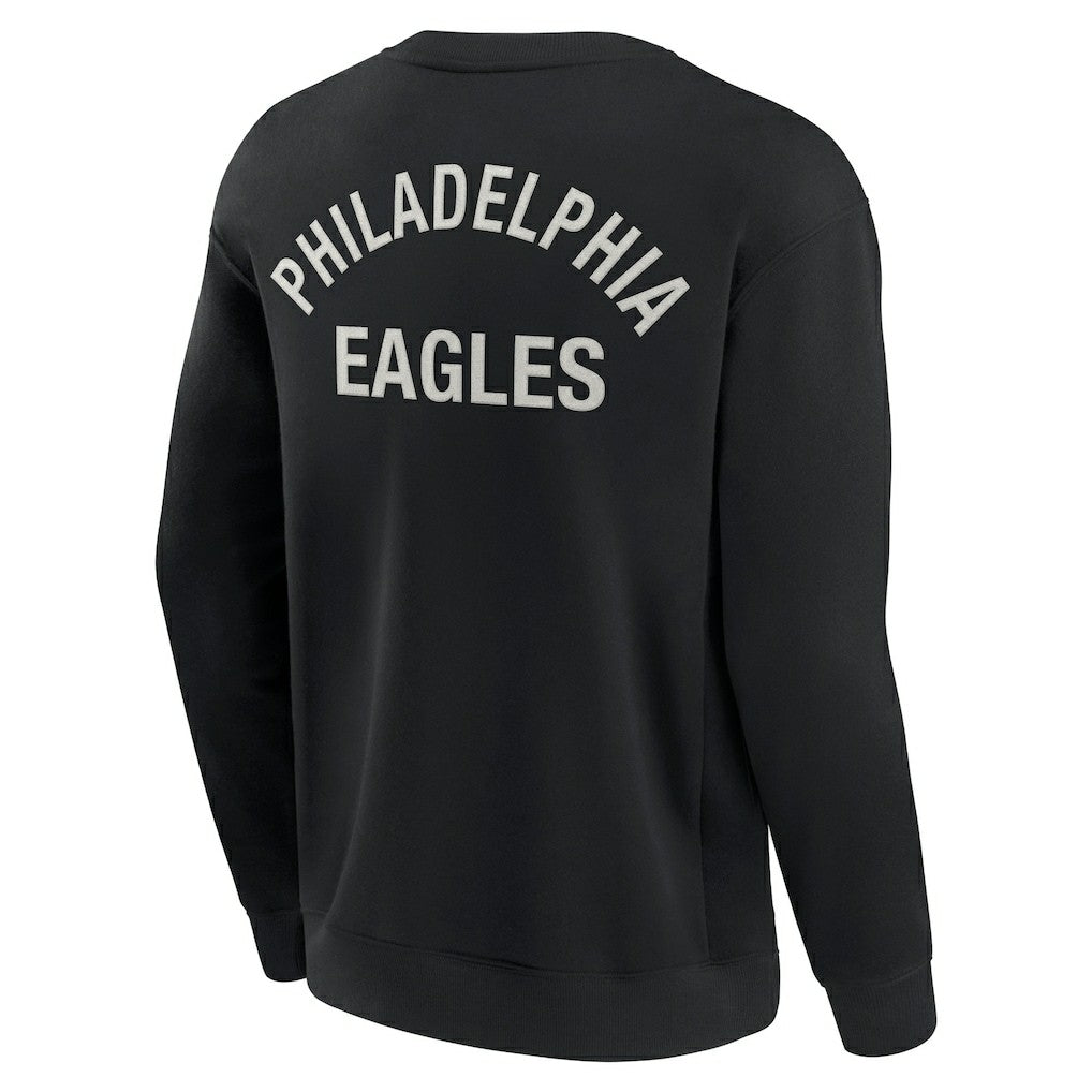 Philadelphia Eagles Unisex Elements Super Soft Pullover Sweatshirt - Black discount