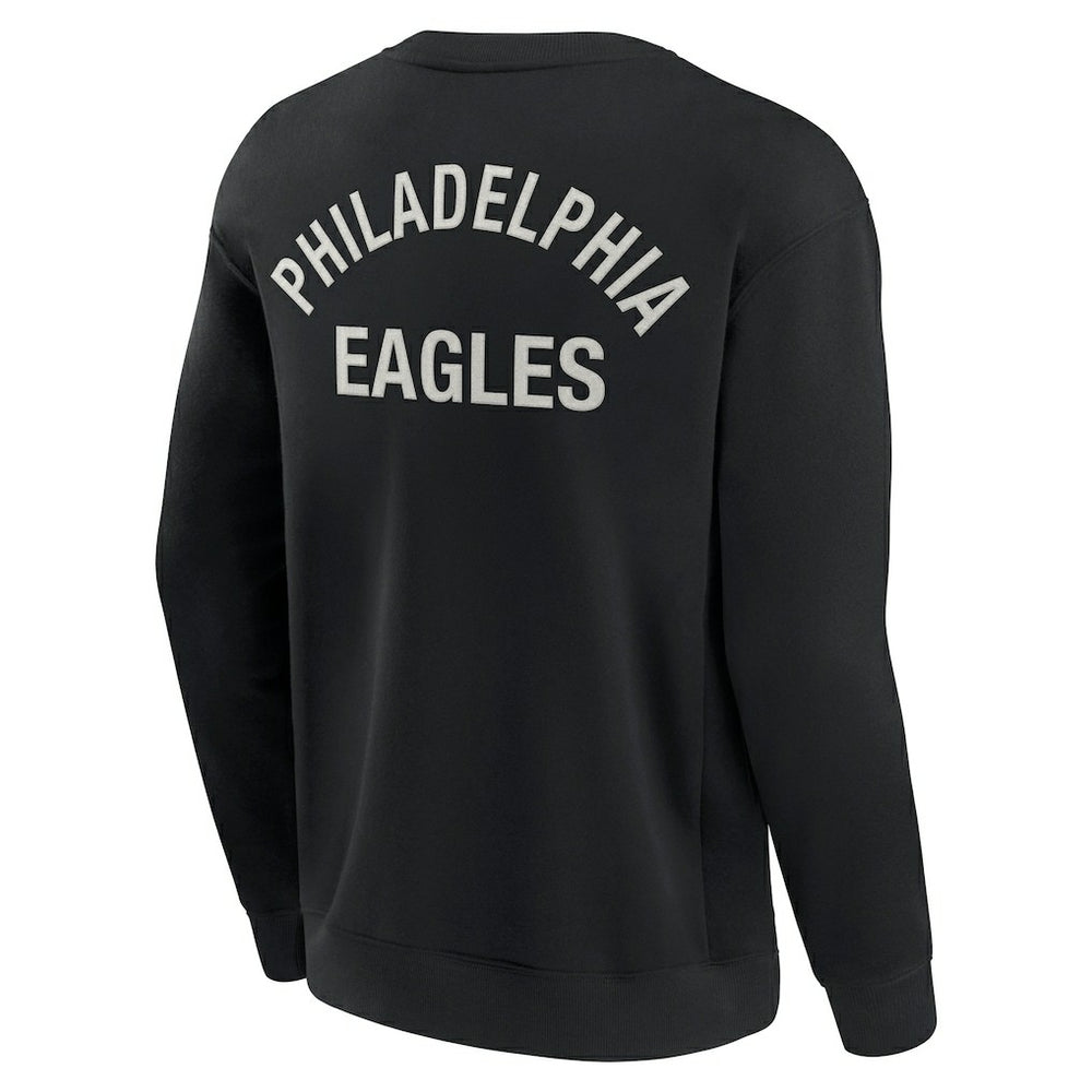 Philadelphia Eagles Unisex Elements Super Soft Pullover Sweatshirt - Black discount