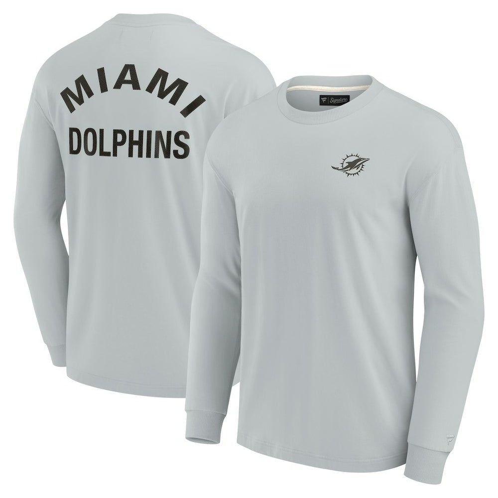 Miami Dolphins Unisex Elements Super Soft Long Sleeve T-Shirt - Gray on sale