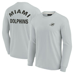 Miami Dolphins Unisex Elements Super Soft Long Sleeve T-Shirt - Gray on sale