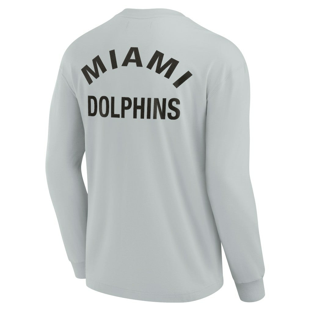 Miami Dolphins Unisex Elements Super Soft Long Sleeve T-Shirt - Gray on sale