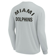 Miami Dolphins Unisex Elements Super Soft Long Sleeve T-Shirt - Gray on sale