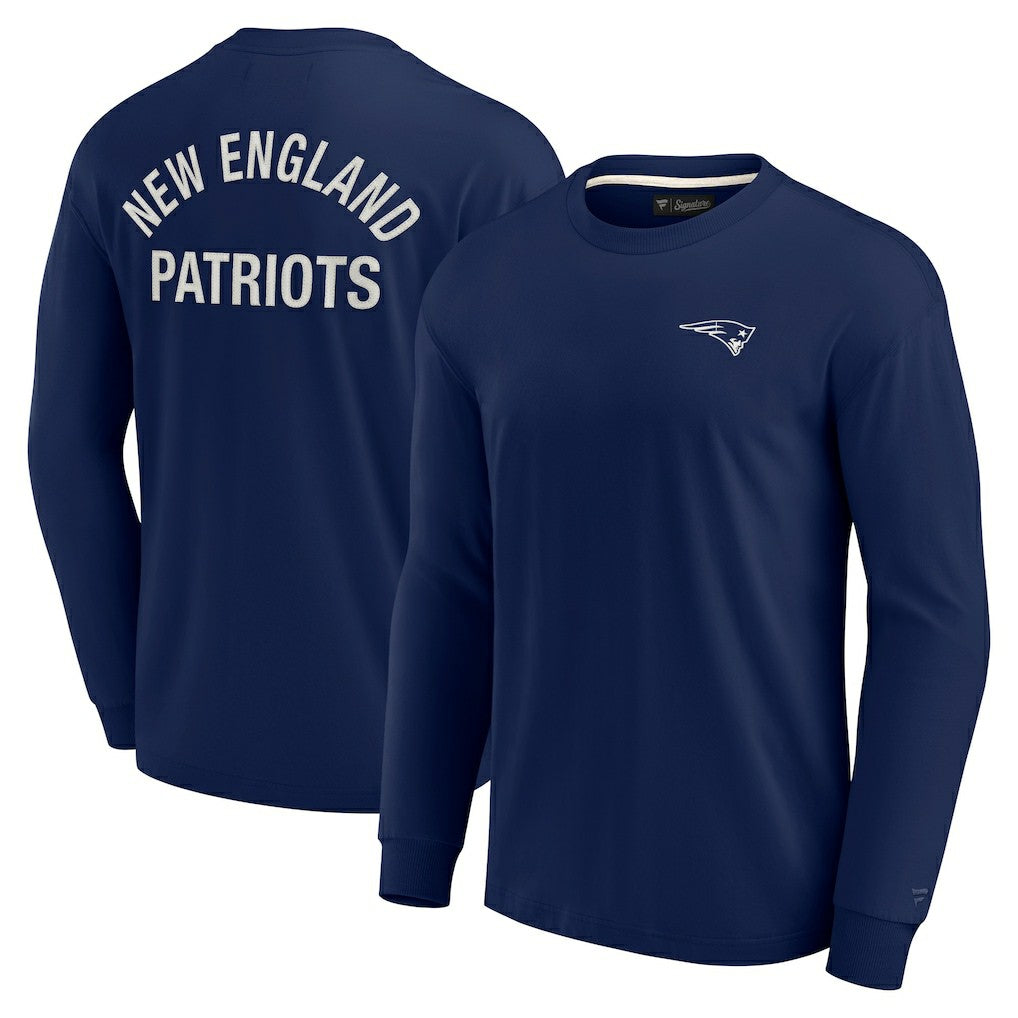 New England Patriots Unisex Elements Super Soft Long Sleeve T-Shirt - Navy for sale