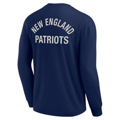 New England Patriots Unisex Elements Super Soft Long Sleeve T-Shirt - Navy for sale