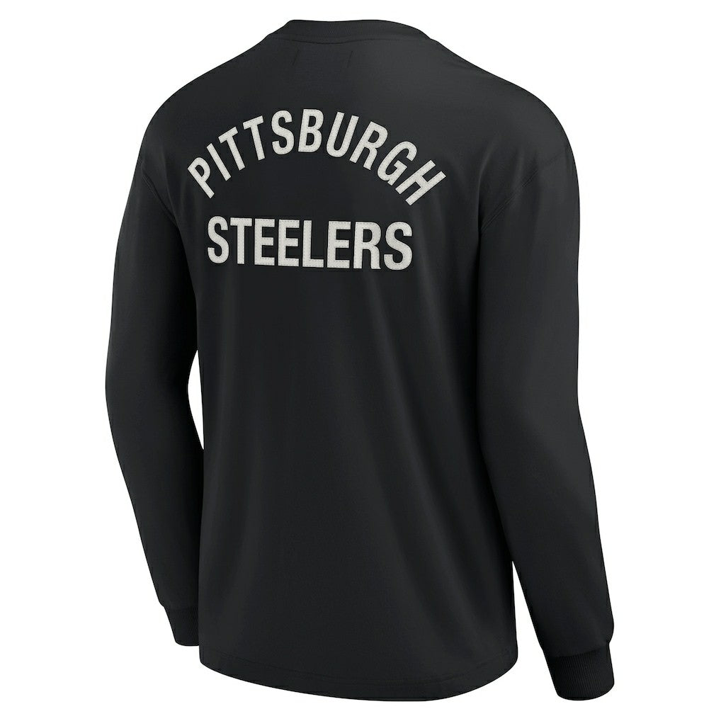 Pittsburgh Steelers Unisex Elements Super Soft Long Sleeve T-Shirt - Black outlet
