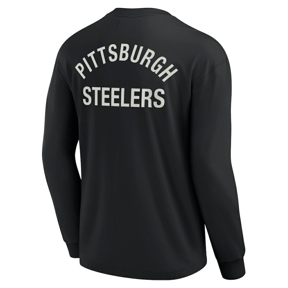 Pittsburgh Steelers Unisex Elements Super Soft Long Sleeve T-Shirt - Black outlet